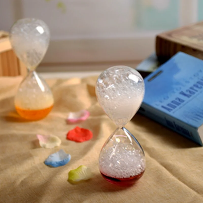 Creative Liquid Bubble Hourglass Timekeeper Modern Minimalism Home Decoration Sandglass Water Liquid Drift Bottle Glass Fun Gift 3