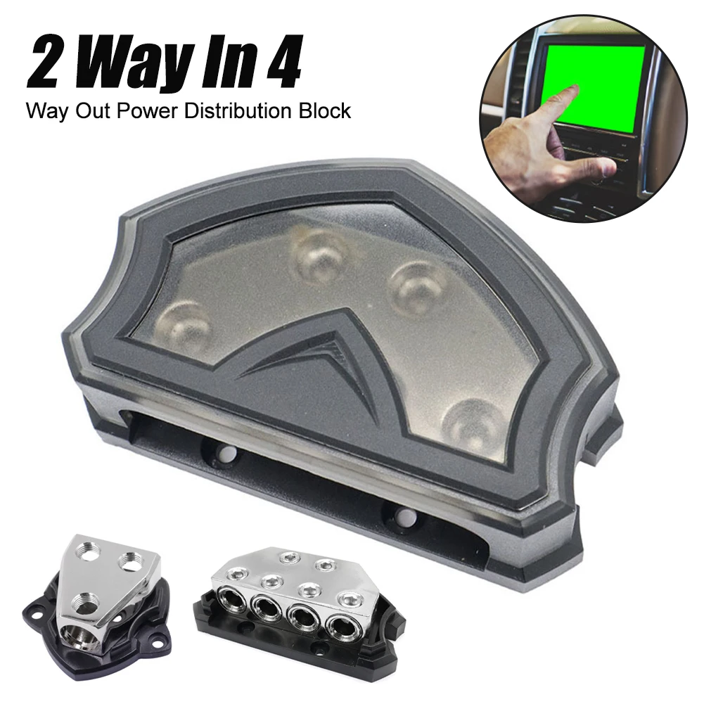 

Car Audio Power Supply Distribution 2 Way Power Distribution Block Power/Ground Splitter 0/4gauge AWG For Car Power Accessories