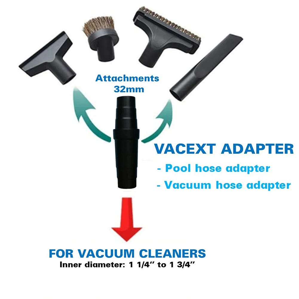 4pcs 진공 부착 어댑터 키트 Vacext의 풀 호스 어댑터 용 진공 호스 어댑터 1 1/2 인치를 1 1/4 인치로 변환