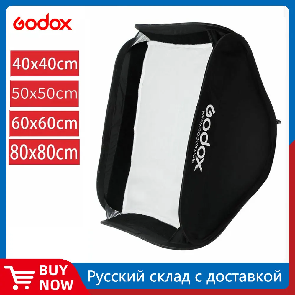 Bowens Mount Softbox Photography Softbox Portable Softbox Godox 40x40cm 50x50cm 60x60cm 80x80cm Foldable Softbox Suitbale For S-type Bracket Camera Speedlite Flash (Softbox Only)