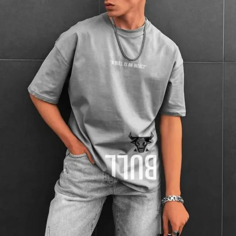 تي شيرت رجالي جديد مطبوع بأكمام قصيرة، تي شيرت رجا...