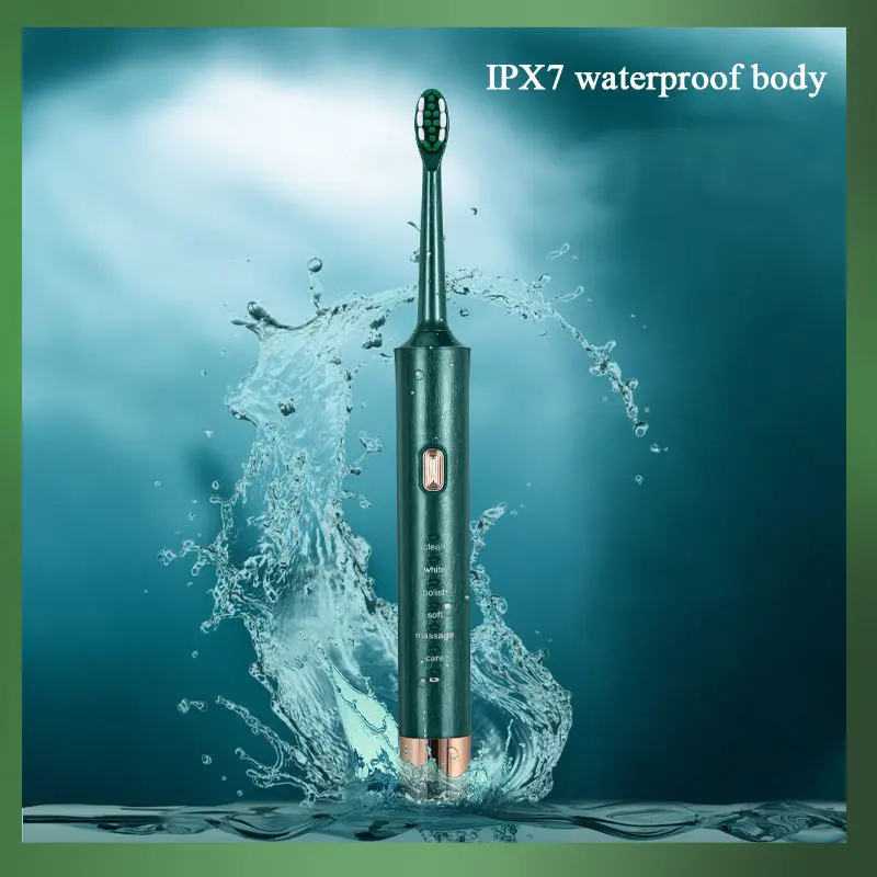 New Design Electric Sonic Toothbrush Soft Bristle 6 Cleaning modes LED Display IPX7 Waterproof USB Fast Charging Oral Care Tool