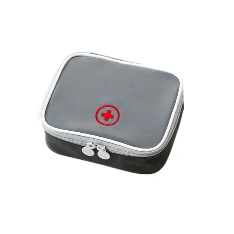 Korean Style Mini First Aid Kit Bag Portable Waterproof Medicine Organizer with Heart Pattern for Travel Emergency & Daily Use