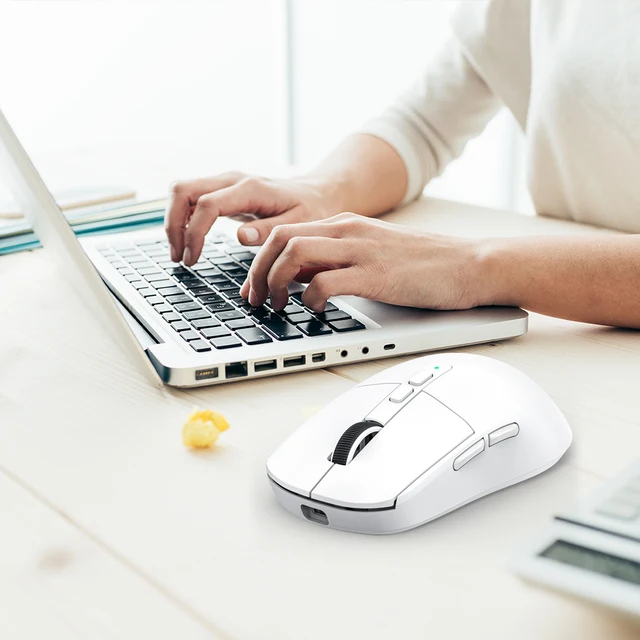 X6 Ergonomic Mouse 26000DPI 2.4G/Wired/Bluetooth-Compatible Compact Mouse with RGB Charging Base for ESports Gaming Office 6