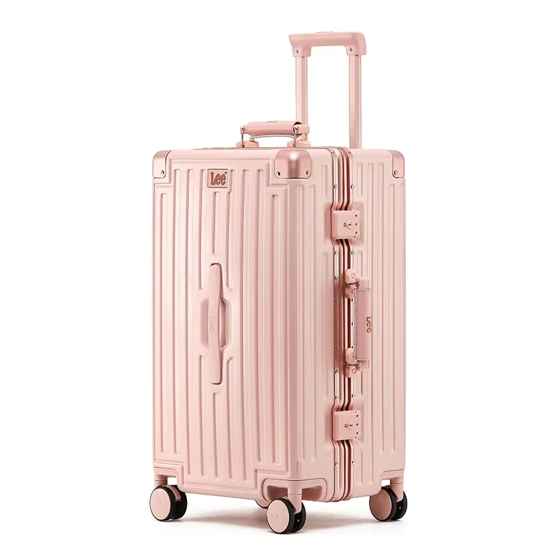 KLQDZMS-maleta de alta calidad con marco de aluminio de gran capacidad, cubierta de carrito, caja de embarque para PC de 20 ", equipaje de viaje de 24" 26" 28 pulgadas