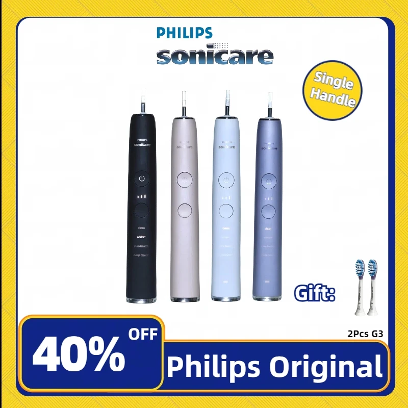 Philips Sonicare Manico Per Spazzolino Diamondclean 9000 Smart Hx992B Completo Per L'Igiene Orale Senza Due Testine E Caricabatterie