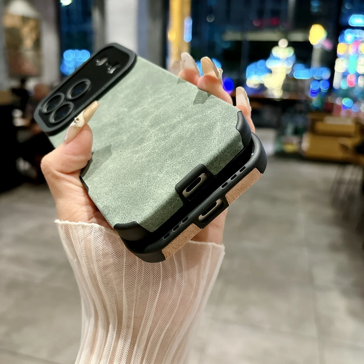 Luxury Suede Matte Leather Phone Case - Shockproof Sheepskin Cover