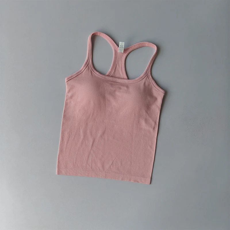 Yoga Suit Sports Underwear Women Shockproof Gathering Fitness Small Suspender I-shaped Slim Running Outside Wearing Pilates Vest 2