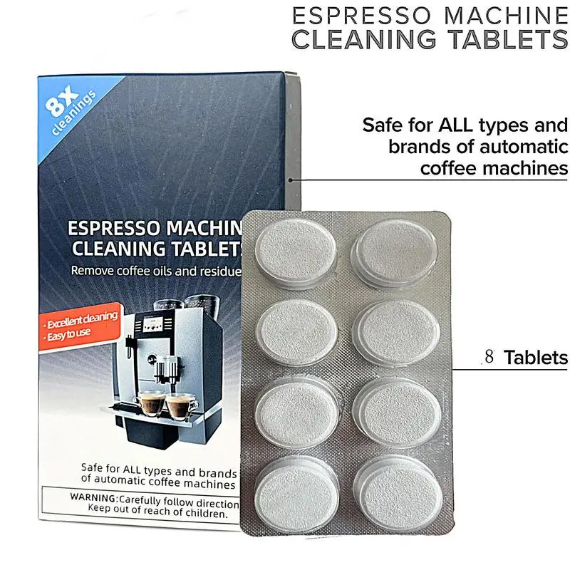 Coffee machine cleaning tablets 8 tablets coffee machine descaling agent for household cleaning coffee machine scale cleaning 4