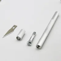 Metal Pen Knife Set Carving Engraving Cutter Non Slip Safety Handle for Craft Sculpture Precision Paper Cut DIY Handicraft Tools 3