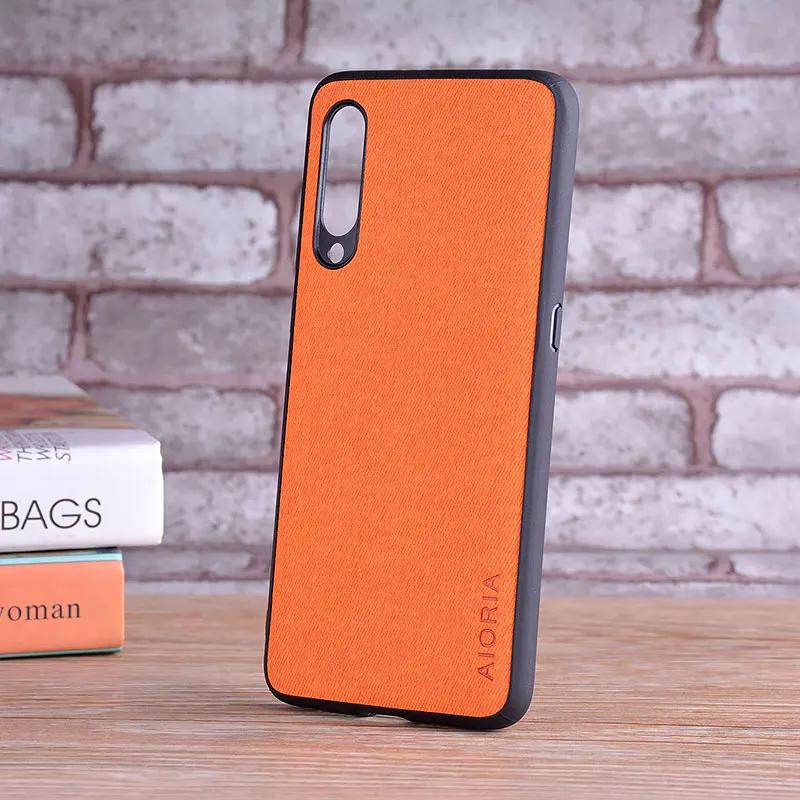 Luxury Textile Leather Skin Phone Case - Soft TPU & Hard PC Cover