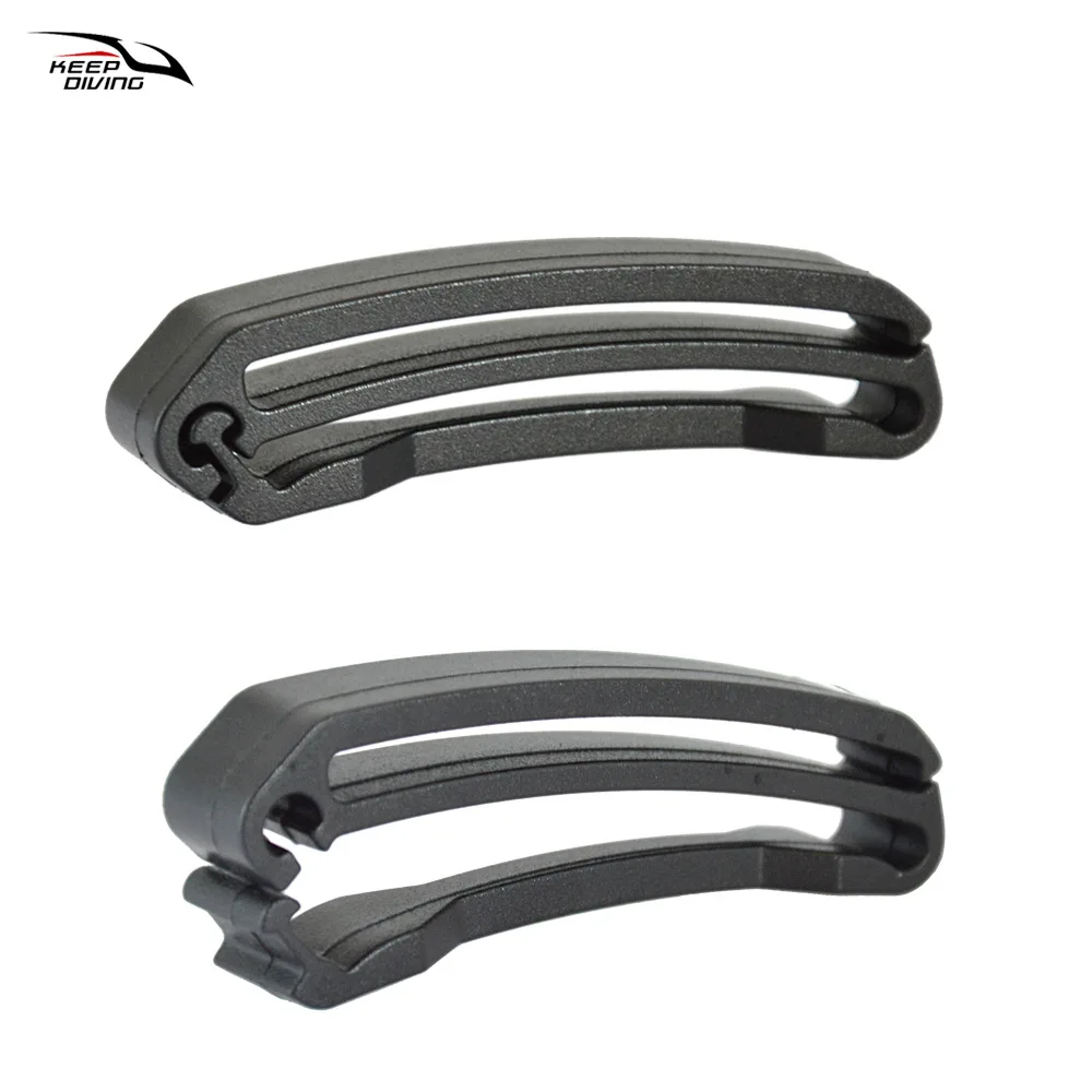 2 Pcs Plastic Fixing Clip for Webbing Quick Slip Keeper Webbing Tail Clip Buckle Belt Storage Buckle Diving Accessories 2