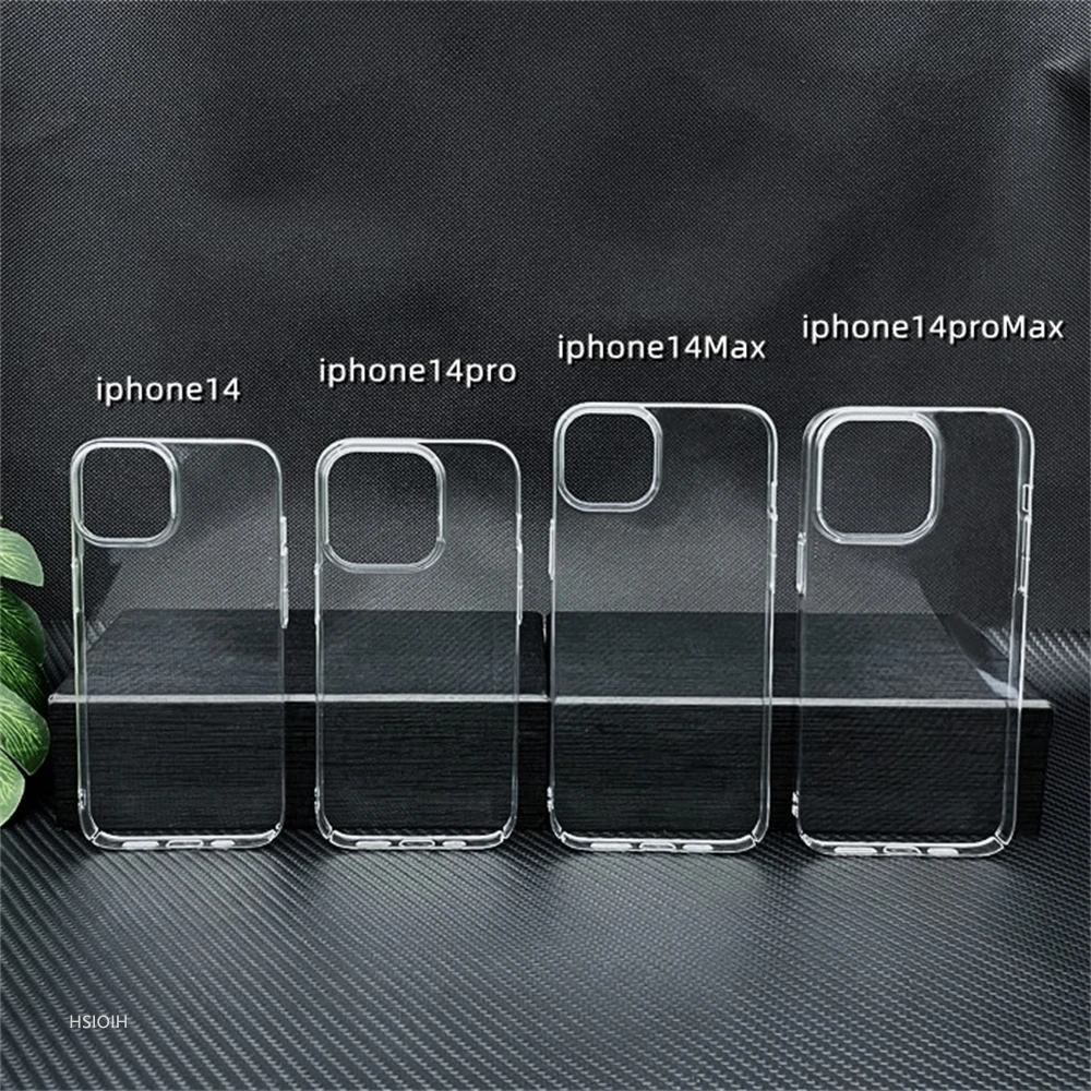 Wholesale Free Shipping 10Pcs/Lot  For iPhone 13 12 14 15 Pro Max Plus MINI Clear PC Hard Shell Camera Lens Protective Case