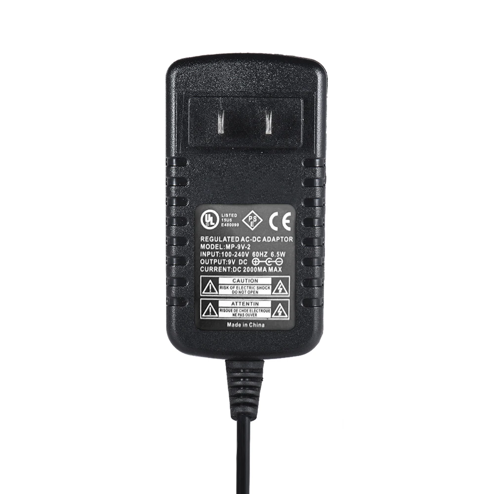 MAT-9V 2A Effect Power Supply Adapter Guitar and Bass Effects 100~240V/110~240V Input EU and US Plugs