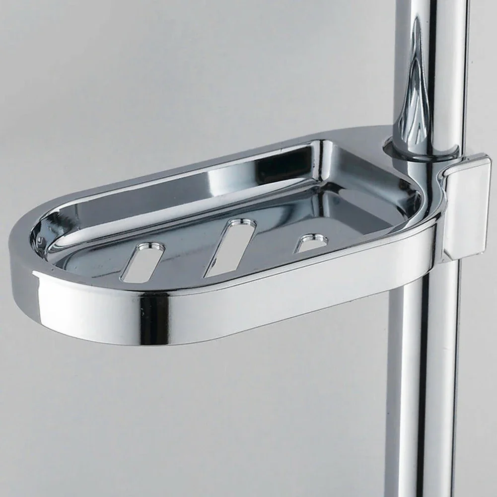 Description Picture 5 of item24/25mm Plastic Shower Rail Soap Dish Box Soap Holder Shower Rod Slide Bar ABS Chrome for Sliding Bar Bathroom Tray