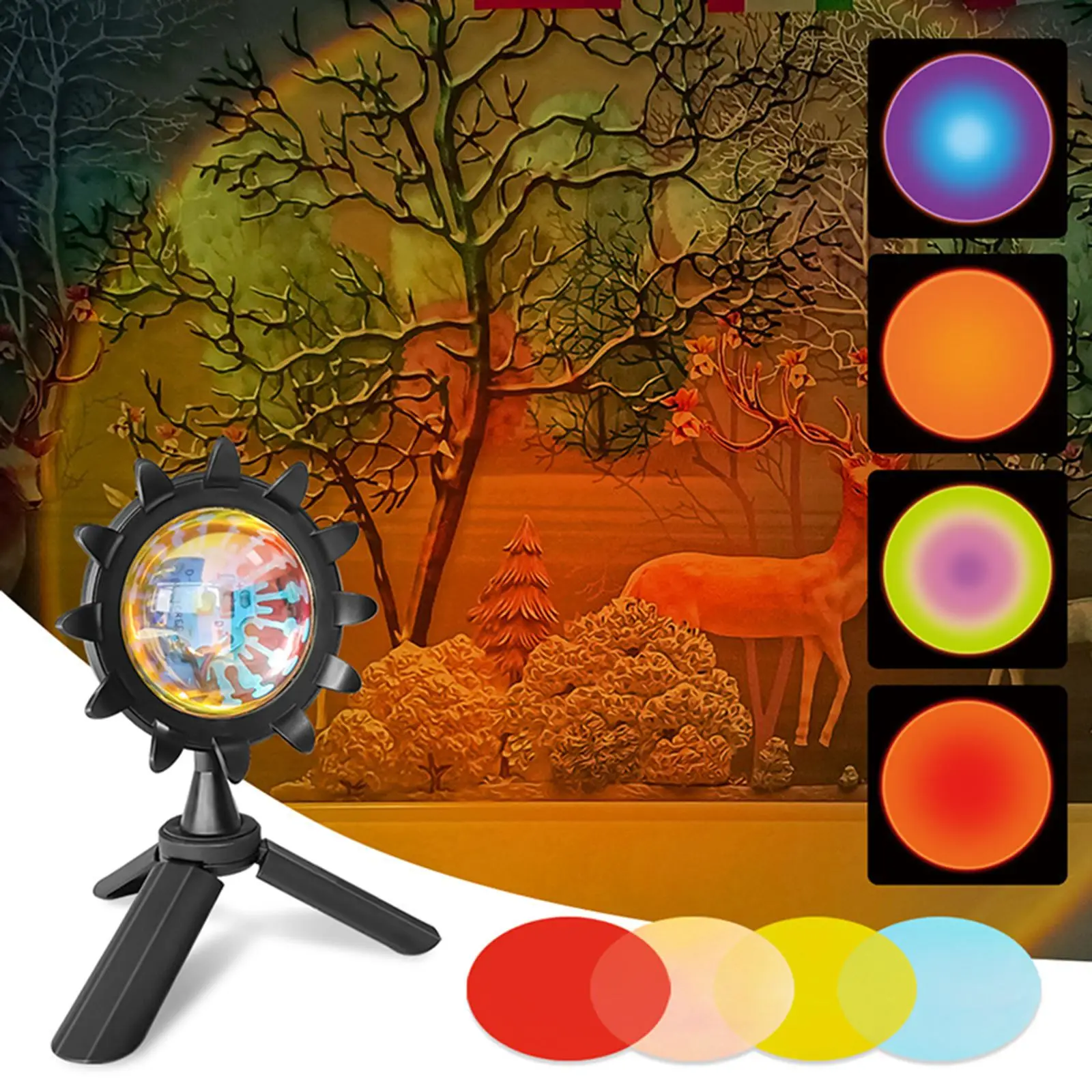 Sunset Lamp 16 Colors RGB LED Projection USB Romantic Night Light with Remote for Party Bedroom |