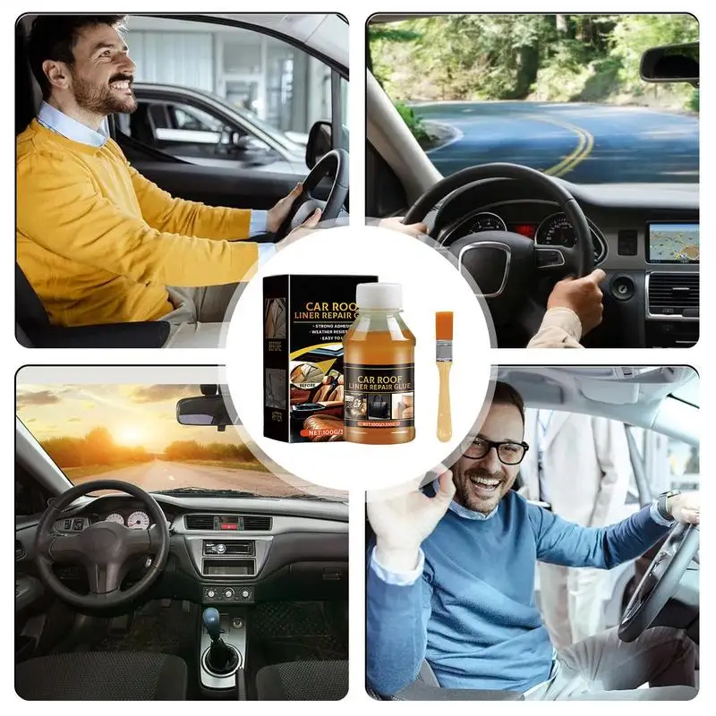 Car Headliner Glue Car Headliner Fabric Glue Self-adhesive Interior Roof Repair Leather Repair Powerful Spray Fixes car glue