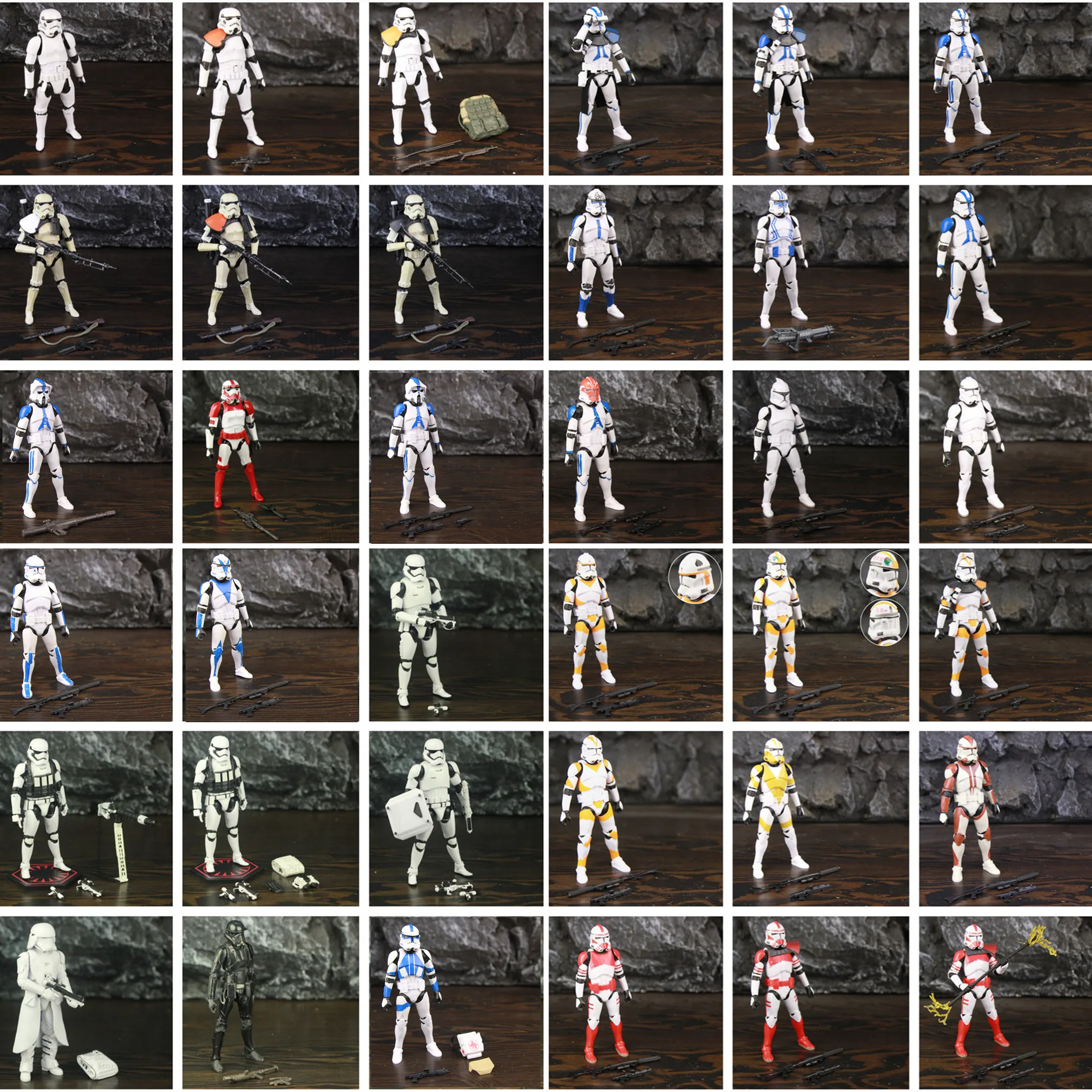 Star Wars Primo Ordine Stormtrooper Sandtrooper Death Shock Snow Arc Arf Trooper Phasma 6 "Action Figure Scout Squad Clone Toys