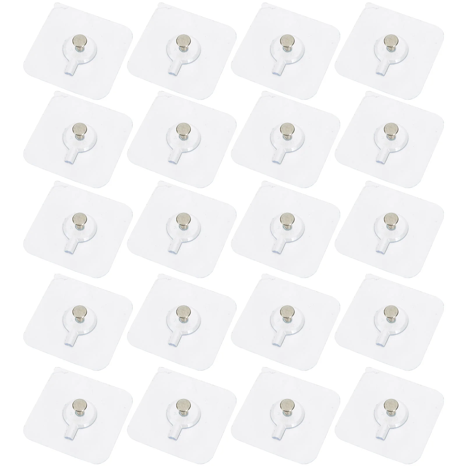 

20 Pcs No Trace Screw Sticker Sticky Hook Traceless Nail up Adhesive Hooks Self-adhesive Iron Punch-free