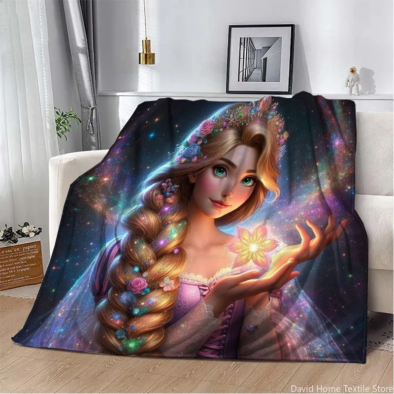 Tangled Rapunzel Priness Flannel Thin Blanket.King Size Four Season Blanket.for Sofa,Bed,Living Room,Travel Picnic Blankets Gift 5