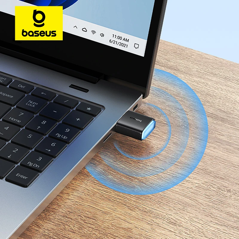 Baseus Wifi Adapter Wifi 4/5 5G 2.4G Usb Wifi Card Dongle Per Pc Laptop Antenna Usb Ethernet Scheda Di Rete Nic Wireless Più Veloce