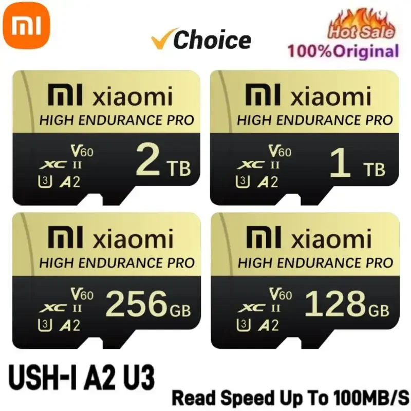 thumbnail image 1 of Tarjeta de memoria original Xiaomi Mijia 1TB 128GB Tarjeta Micro TF SD de alta velocidad 2TB 1TB 512GB Tarjeta SD V30 U3 TF para tableta Ps4 ssd 1tb, 1 of 5