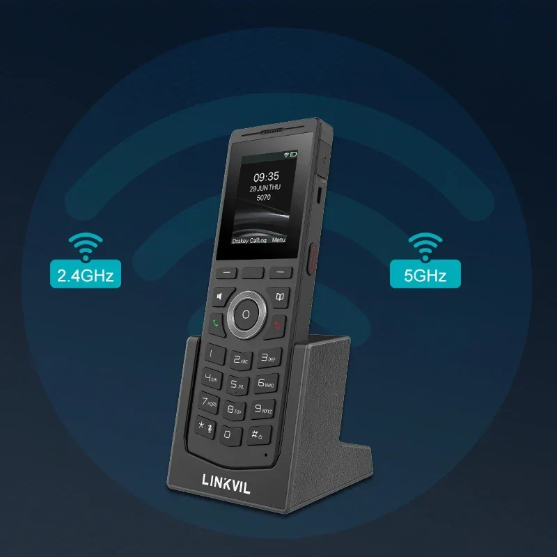 LINKVIL smart Wireless WiFi SIP VoIP Protocol Audio Handheld Phone for Office Home Hotels Portable mini landline phone