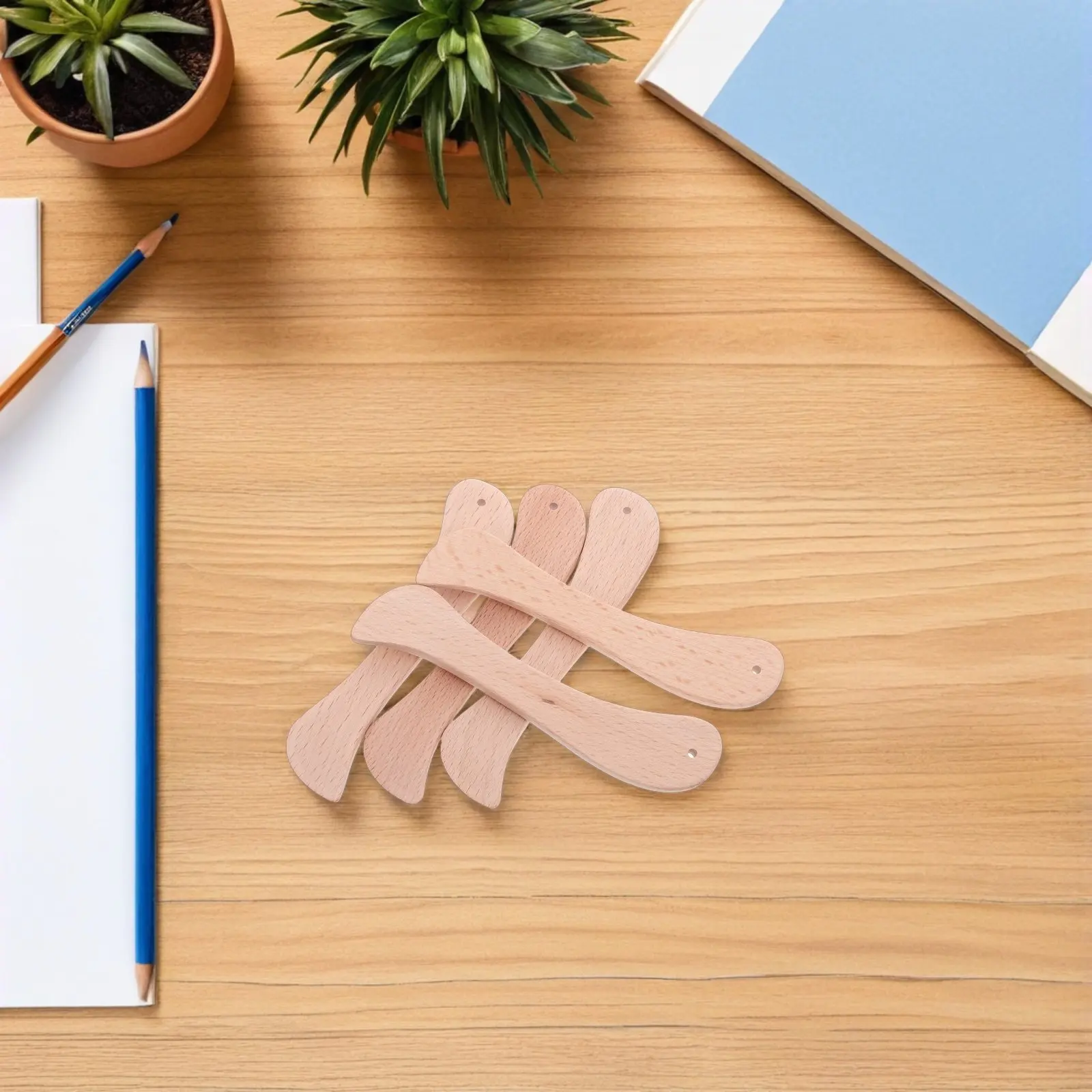 5종 나무 접이식 스코어링 도구, 종이 접기 도구, 북바인딩, 종이접기 공예, 퀼..