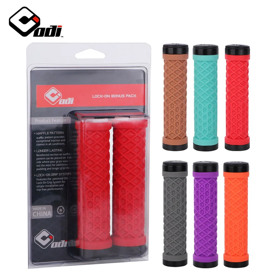 

ODI Silicone Bicycle Grips Durable Non-Slip Ergonomic Soft Rubber MTB Grip With Handlebars Locking End Cycling Accessories