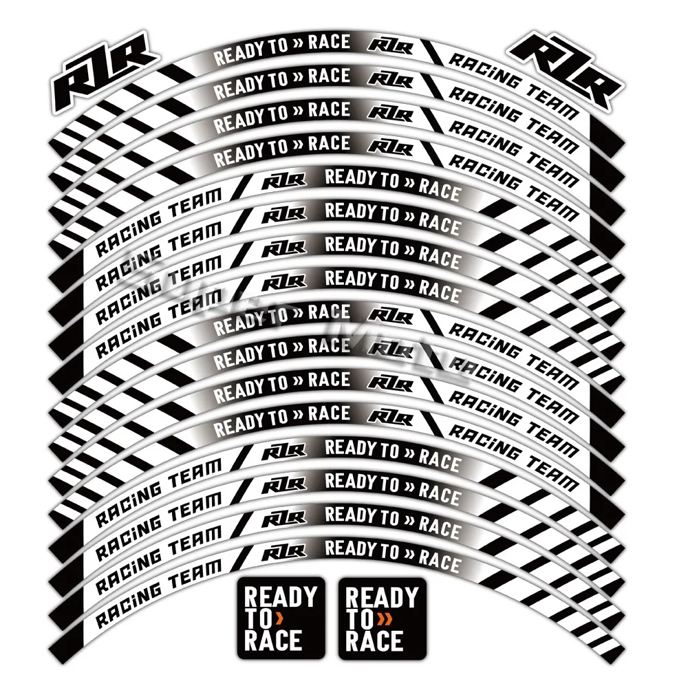 14" Motorcycle Wheel Hub Stickers Scooter Rim Stripe Decals Motorcycle Accessories For Yamaha NMAX N Max N-max 125 155 - 201355758 - View #2