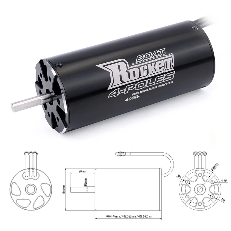 Moteur Brushless RC 4082/4092 800-1900KV pour Voiture 1/8 1/10