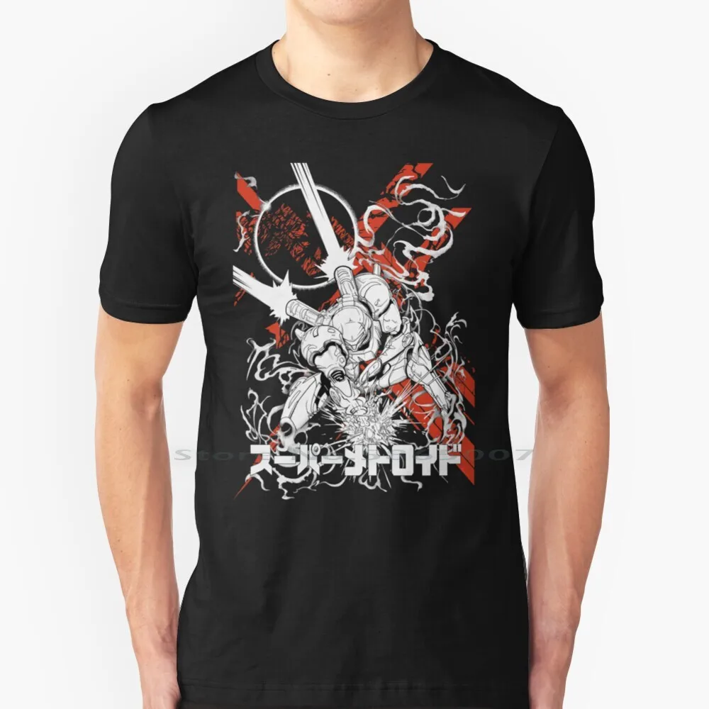 Metroid T Shirt 100% Cotone Samus Aran Old School Classic Snes Galaxy Comics Space Super Metroid Retrogaming Console Giapponese