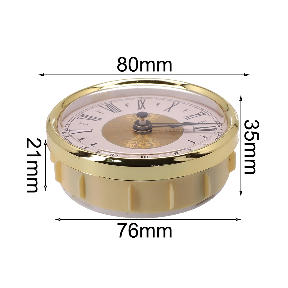 Cadran D'horloge à Quartz Myazs 65mm - Chiffres Arabes - Doré Ou Argenté - Pour DIY Et Remplacement