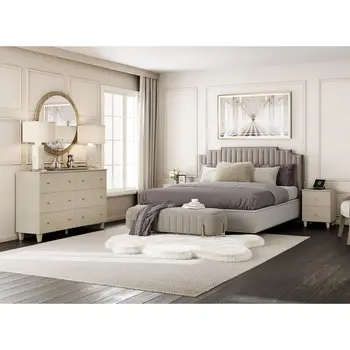 Bedroom Furniture Set Beige 1