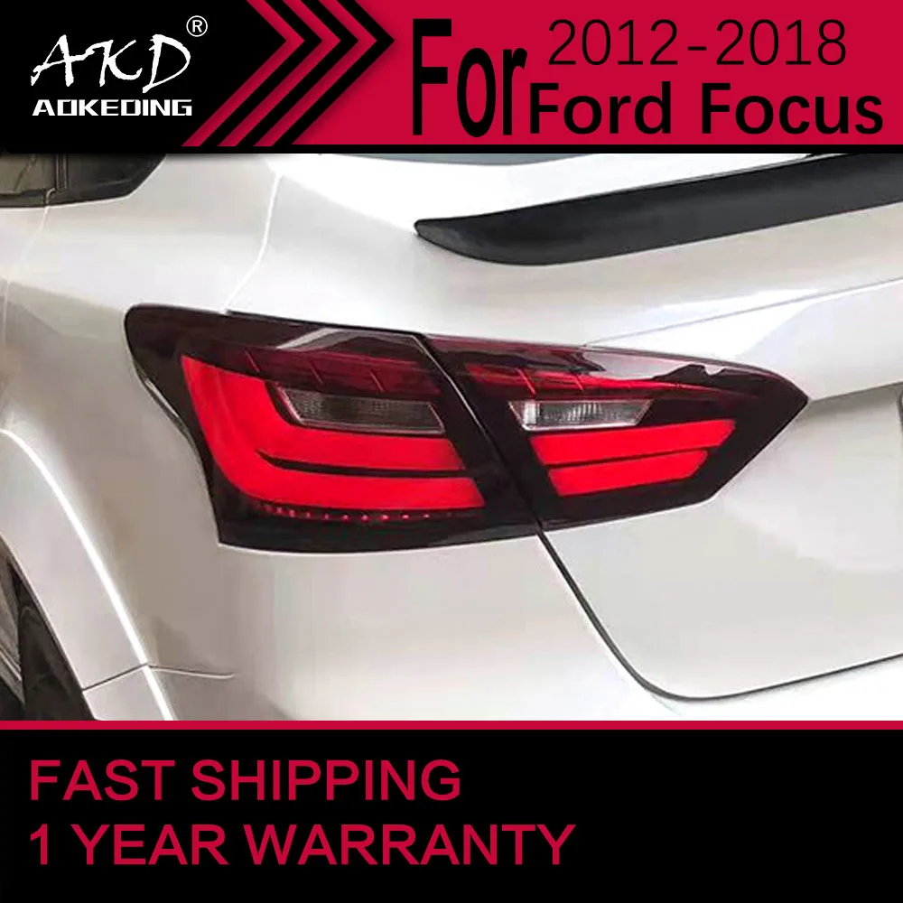 

Car Lights for Ford Focus LED Tail Light 2012-2018 Focus Rear Stop Lamp Brake Signal DRL Reverse Automotive Accessories 5.0 1 Re