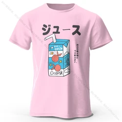 Anime - Inspired Japanese Soda Pop Graphic 100% Cotton Unisex T - Shirt, Ultra Soft Round Neck Short Sleeve Tee - XXXL (Pink)