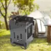 Portable Camping Wood Stove Folding Titanium Fire Pit Sturdy Alcohol for Cooking Pot 2