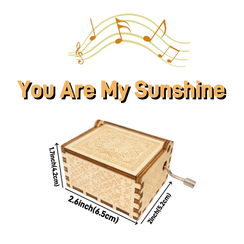 Wooden Music Box The Pooh Saying Music Boxes Antique Engraved Musical Boxes Gifts for Birthday/Christmas/Anniversary 4