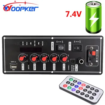 Woopker 앰프 보드 스퀘어 댄스, MP3 앰프 지지대, 블루투스 AUX U 디스크, 5-8 인치 스피커, 홈 시어터 DIY, 7.4V, 12V, 30W