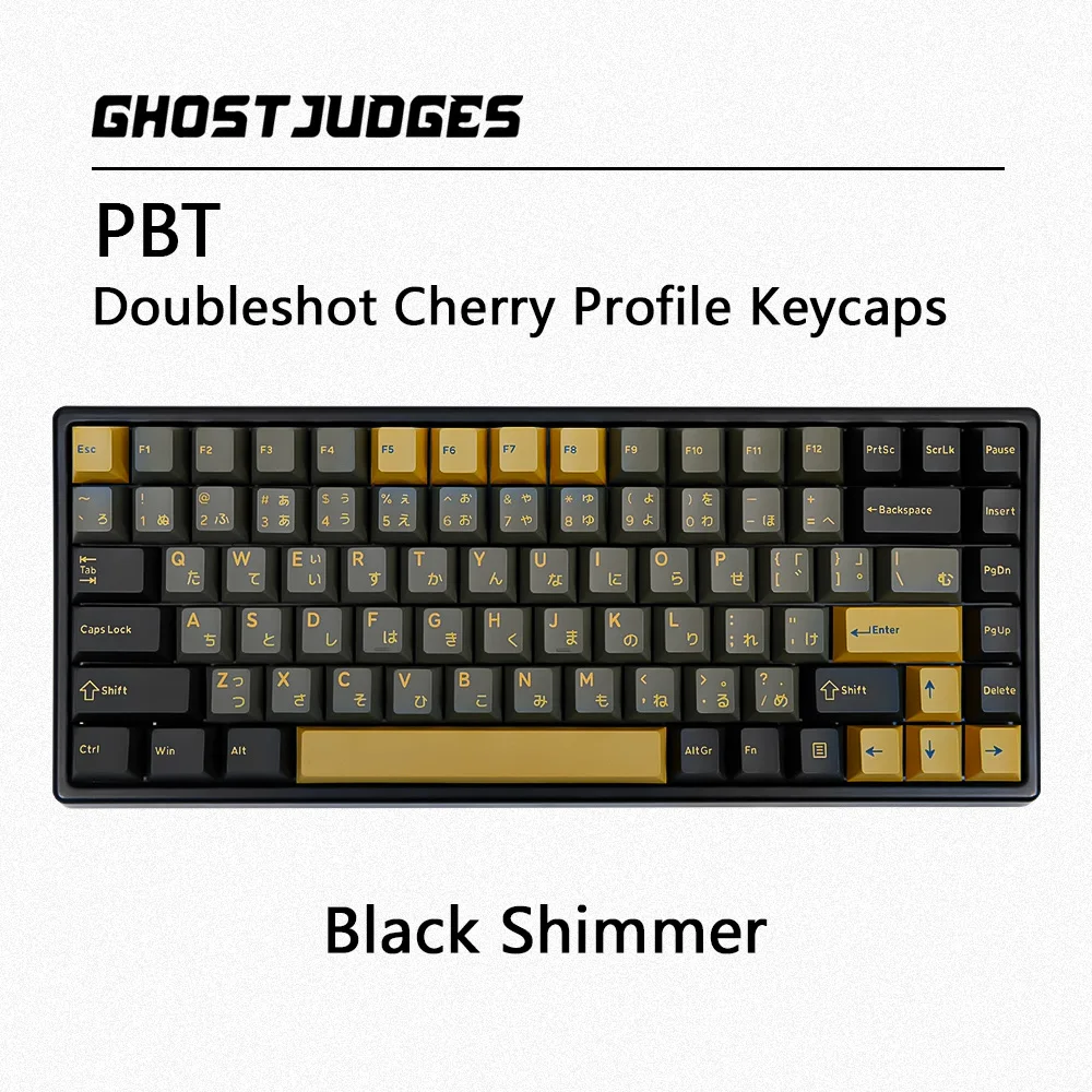 Doubleshot Cereja Perfil para Teclado Mecânico, Laser Hirigana, Cryillic Hangual