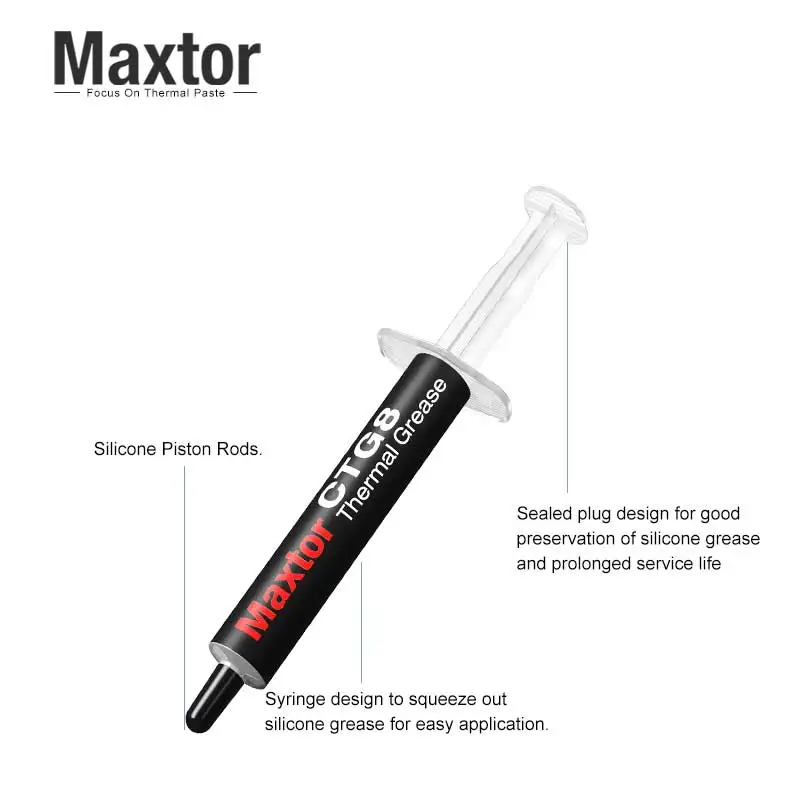 Maxtor-processador Térmico para pc Cpu Gpu Ventilador de Refrigeração Dissipador de Calor Gesso 12 8w mk Maxtor - Imagem 2