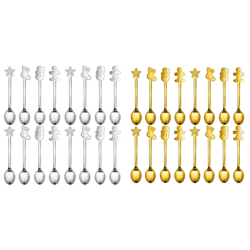 

16 шт., ложки для кофе, из нержавеющей стали