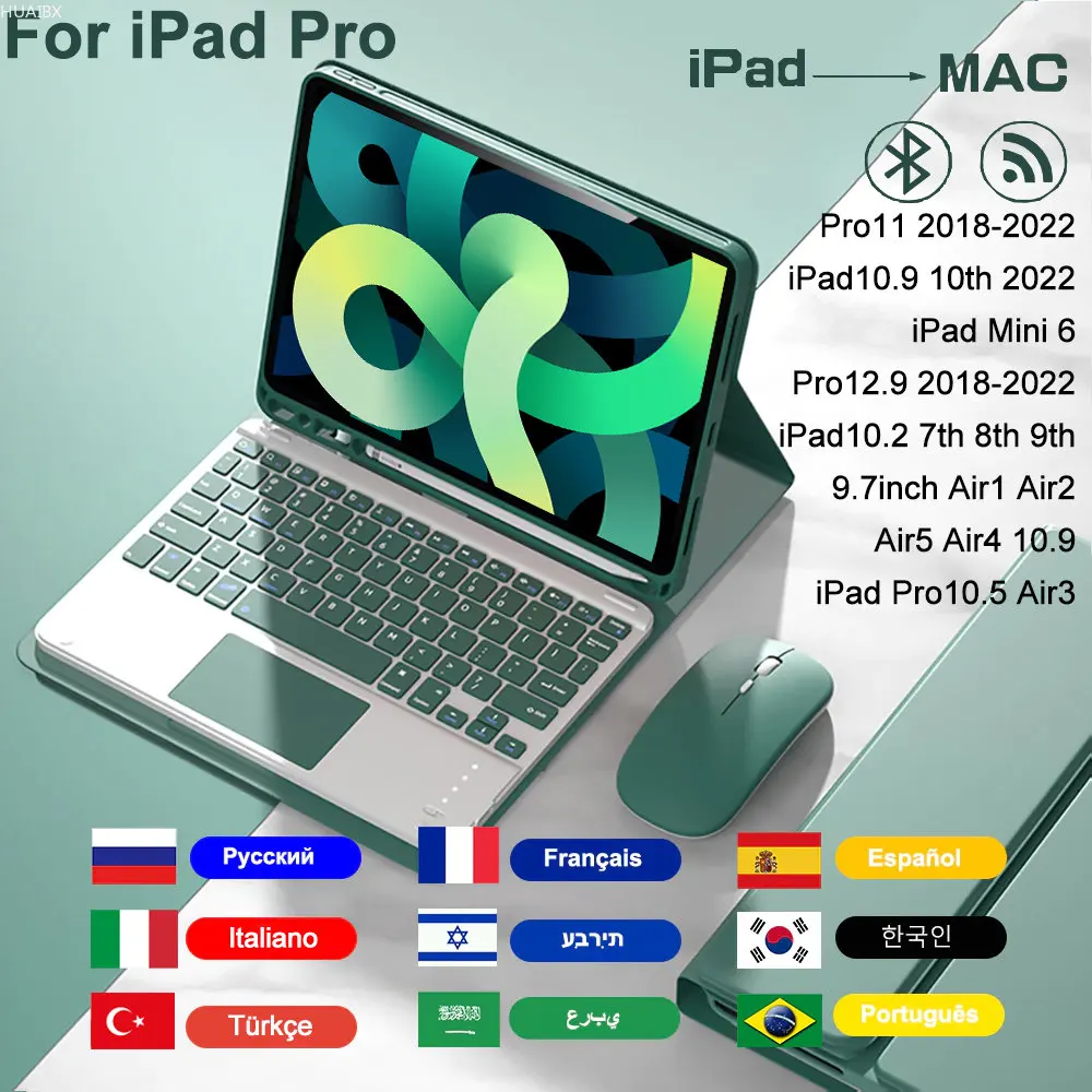 Keyboard Case For Ipad,for Ipad 9.7 10.2 7/8/9th 10th 2022 Gen Pro 10.5