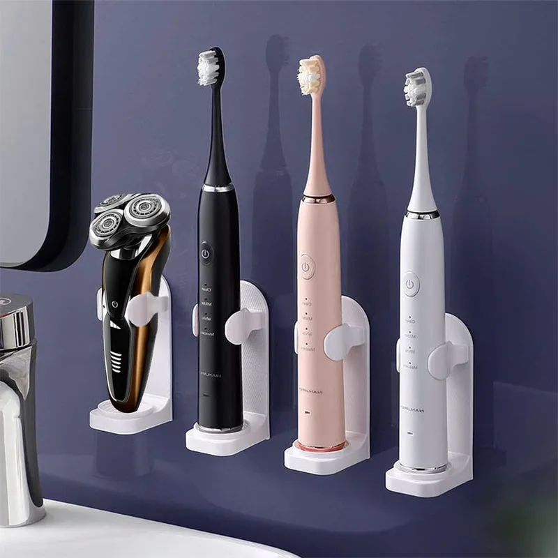 Electronic Toothbrush Holder Wall Mounted Adhesive Toothbrush Holders Toothbrush Organizer to Saving Space and Keep Drying