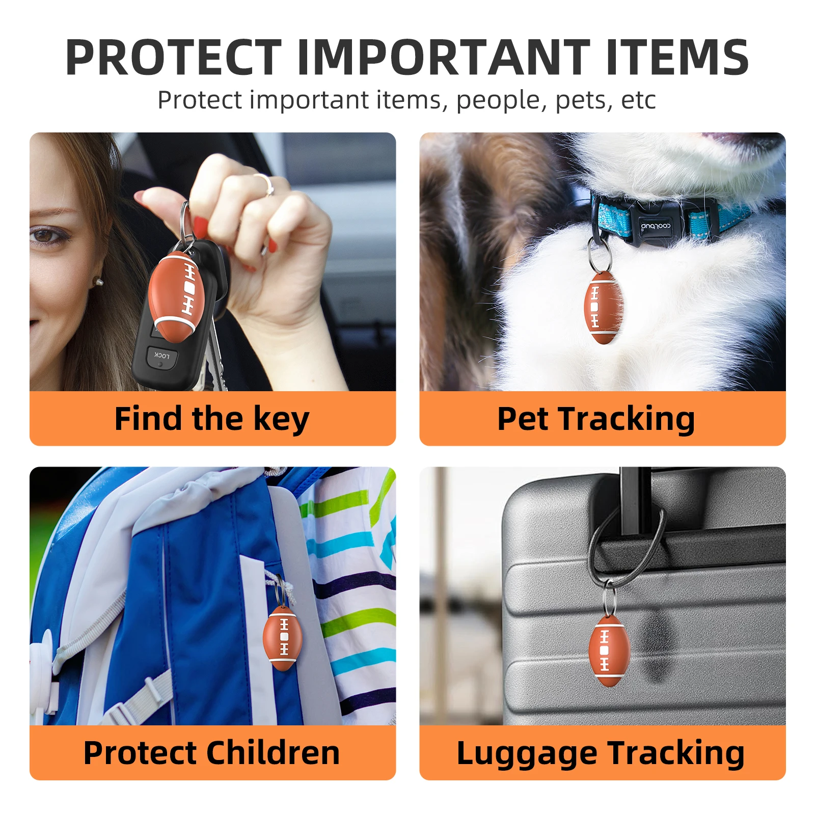Work with Apple Find My APP Smart Bluetooth GPS Tracker ITag Anti Lost Reminder Device MFI Rated Locator Car Key Pet Kids Finder