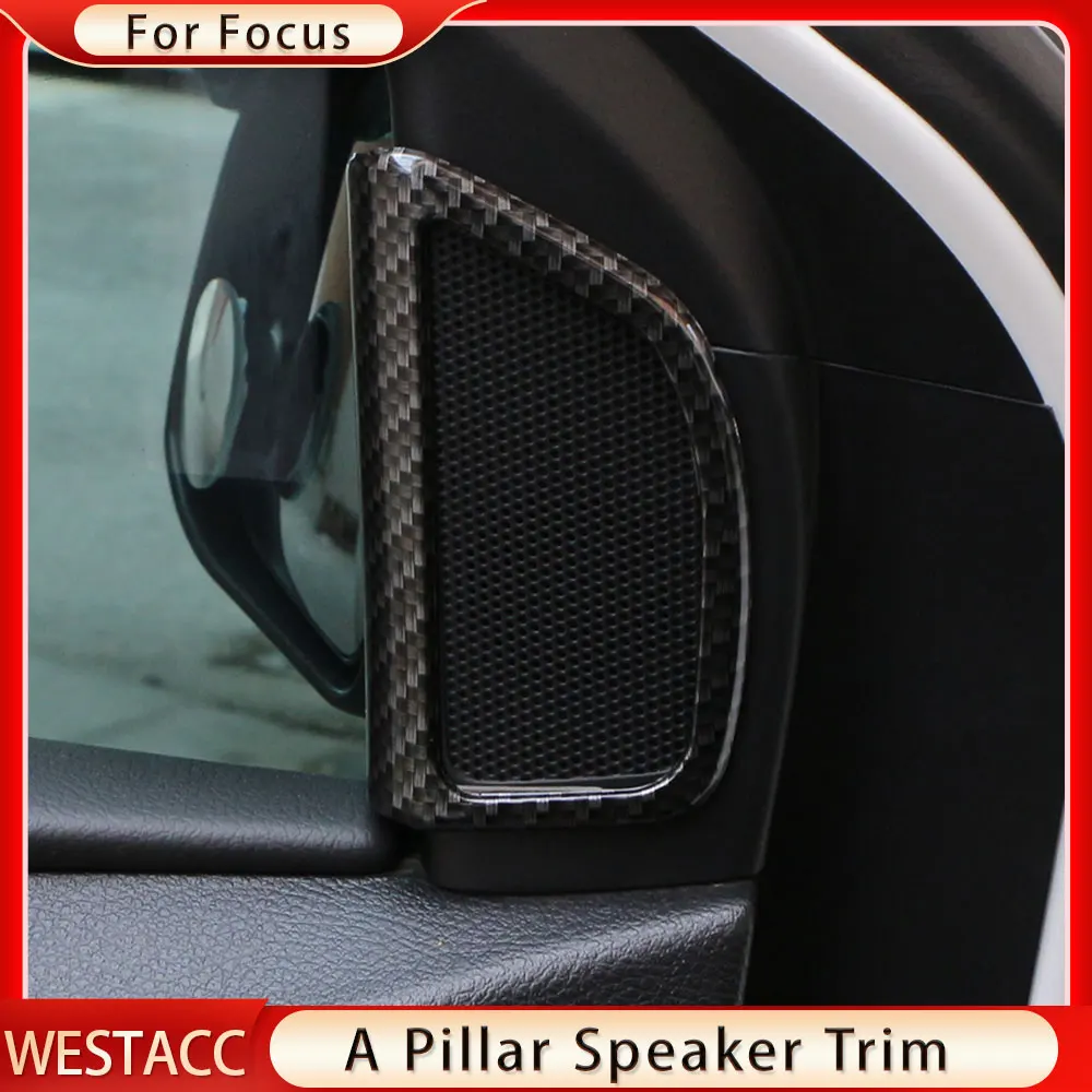 Carbon Fiber A-Pillar Speaker Trim Cover For Ford F150 2015-2020 Interior Dash (2PCS)
