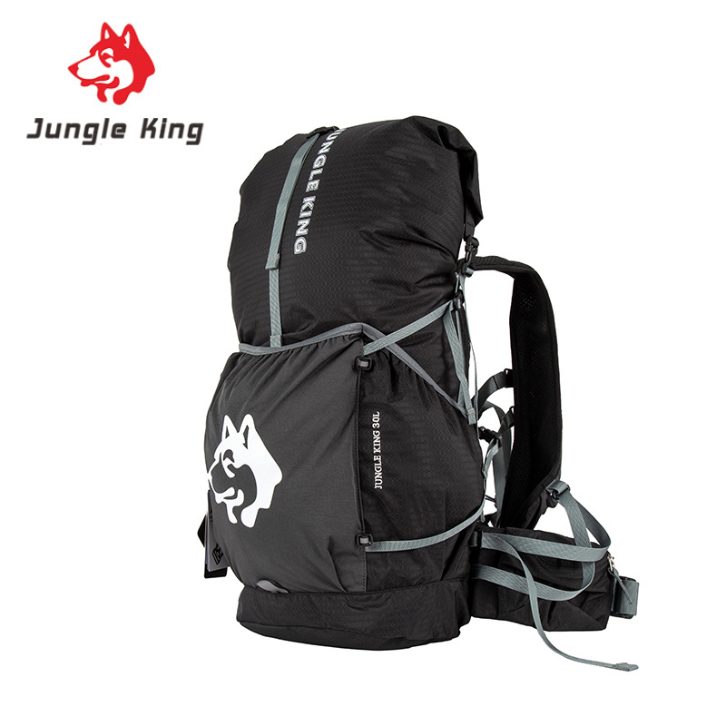 JUNGLEKING CY1050 30L Black Multipurpose Hiking Backpack Trail Running Fastpacking Pack Travel Bag For Outdoor Climbing Trekking