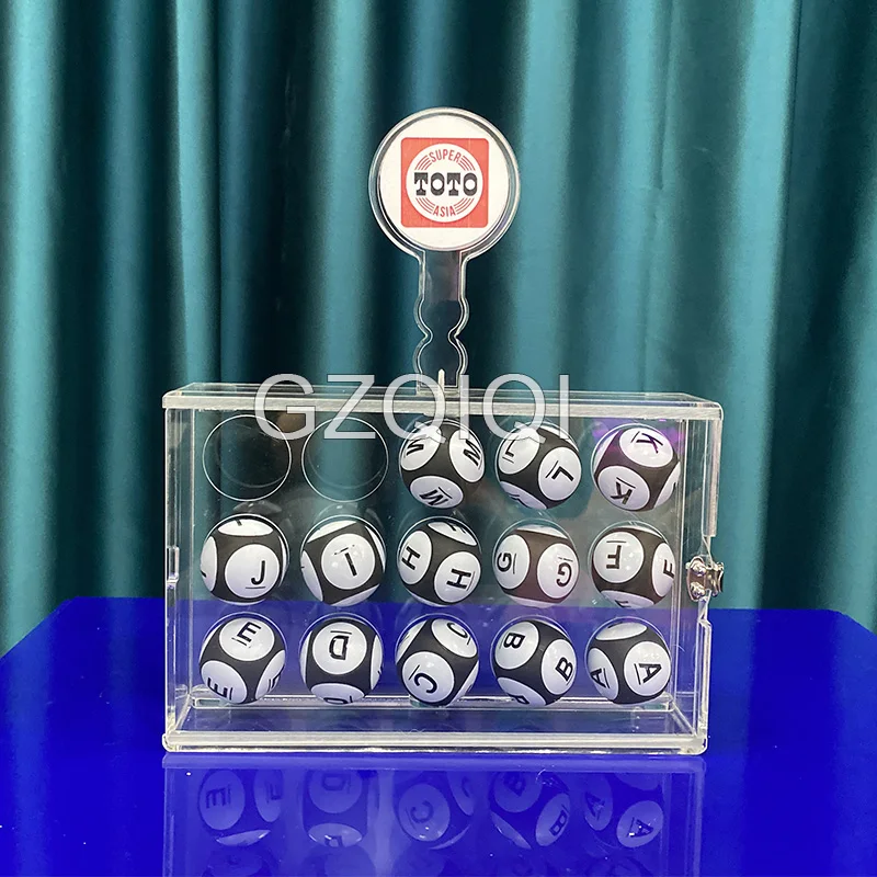 Acrylic ball box with logo bingo game set mini bingo jogo