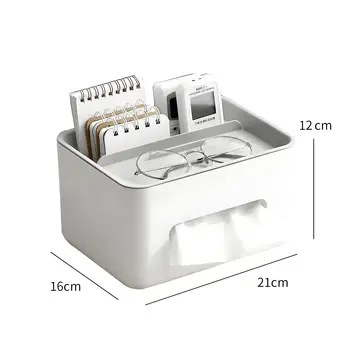 Tissue Box Napkin Holder Remote Control Storage Desk Organizer Office Multifunctional Sundries Ontainer Storage Home 4