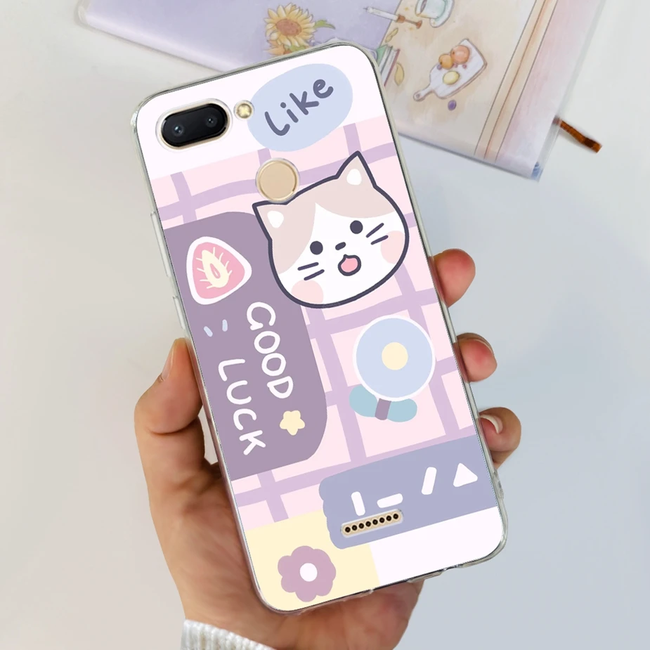 Cute Painted Clear Silicone Phone Case - Soft TPU Shell with Bumper Protection